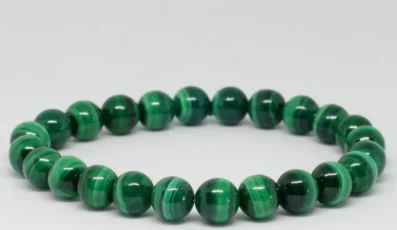 Bracelet Boule Malachite Foncée