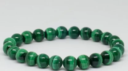 Bracelet boules Malachite Foncée Congo AA