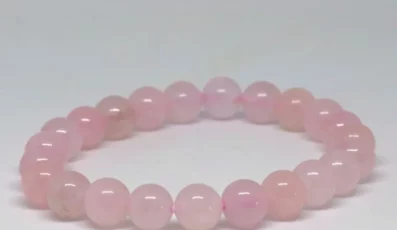 bracelet boule quartz rose