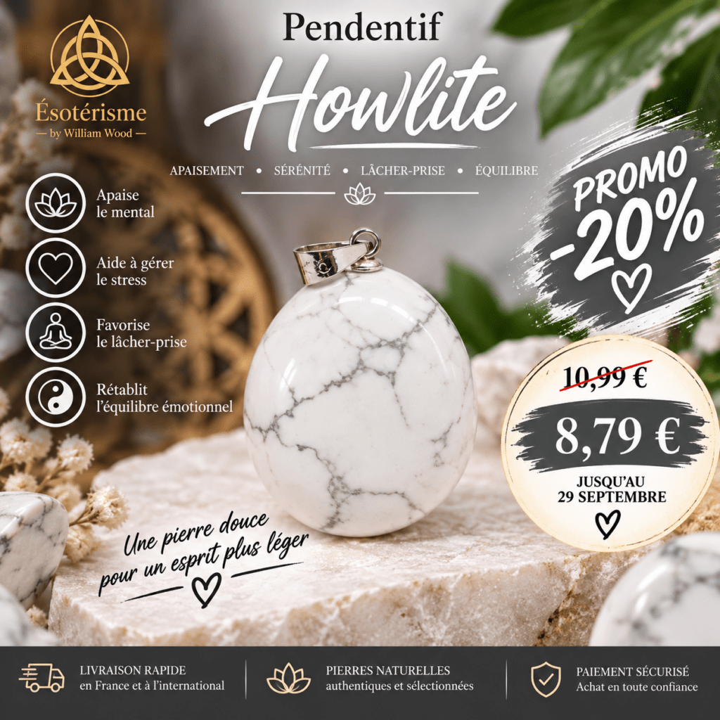 Pendentif Pierre Roulée Howlite