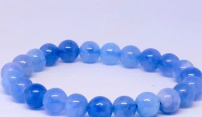 Bracelet boule Aigue Marine chauffée