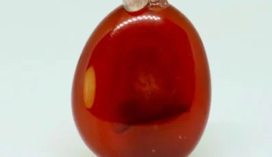 Pendentif pierre roulée Cornaline