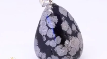 Pendentif Obsidienne Flocon de Neige Etats-Unis