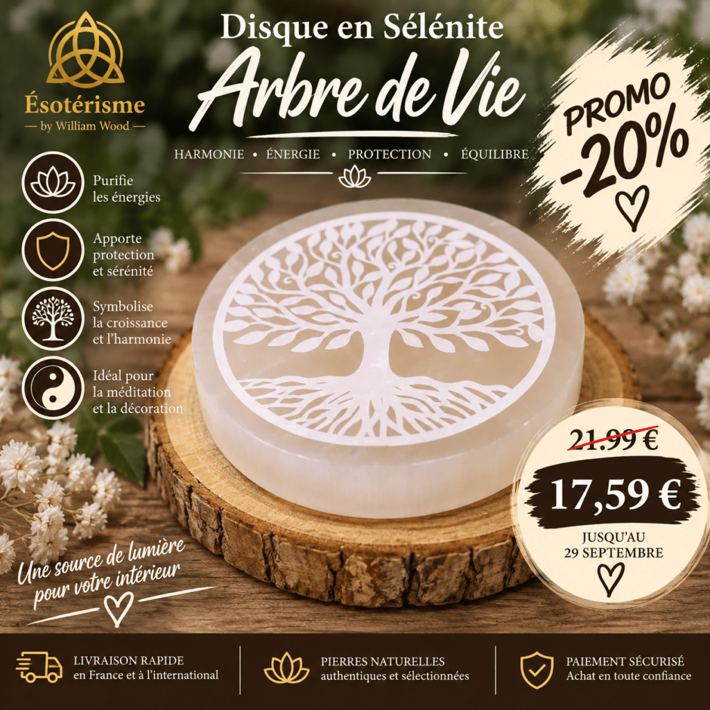 Plaque Sélénite Arbre de Vie