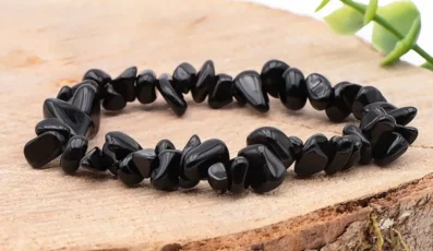 Bracelet Baroque Obsidienne Noire