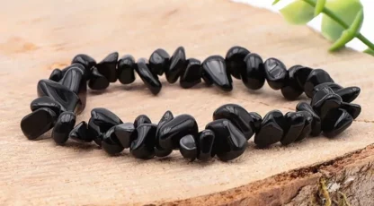 Bracelet Baroque Obsidienne Noire