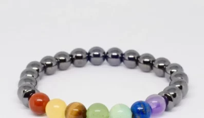 Bracelet boule 7 Chakras Hématite