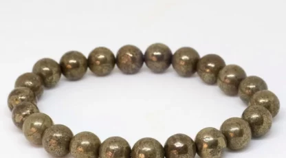 Bracelet boules 8mm Pyrite A