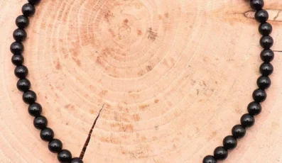 Collier Boule Obsidienne Noire