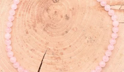 Collier Boule Quartz Rose