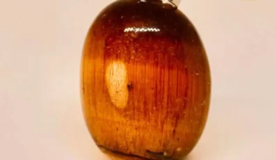 Pendentif pierre roulée œil de Tigre