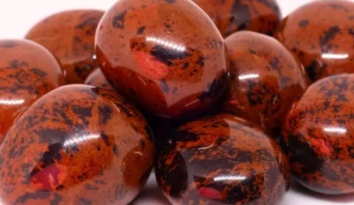 Pierre Roulée Obsidienne Acajou