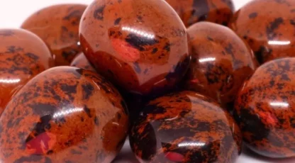 Pierre Roulée Obsidienne Acajou Mexique
