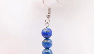 Boucles d&rsquo;Oreilles Boule Lapis Lazuli