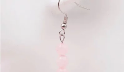 Boucles d&rsquo;Oreilles boule Quartz Rose