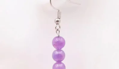 Boucles d&rsquo;Oreilles Boule Améthyste
