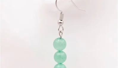 Boucles d&rsquo;Oreilles Boule aventurine verte