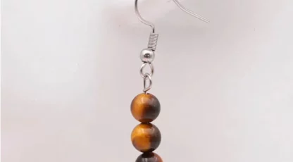 Boucles d’oreille Oeil de tigre Afrique du sud A