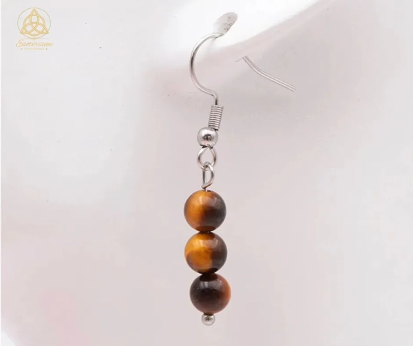 Boucles d'oreilles Oeil de tigre Afrique du sud-ésotérisme-by-william-wood
