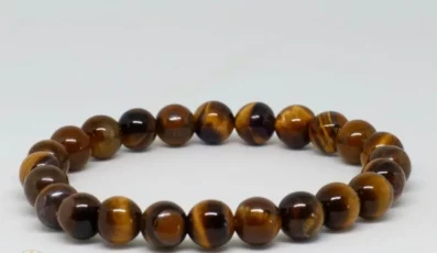 Bracelet boule œil de tigre (AA)