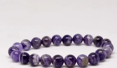 Bracelet Boule Améthyste Rubanée