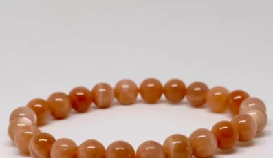 Bracelet Boule Pierre de Lune Rose