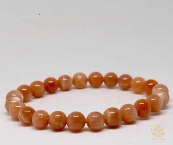 Bracelet boules 08mm Pierre de Lune Rose A+-ésotérisme-by-william-wood