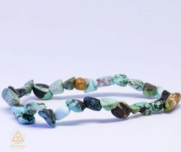 Bracelet Pierre roulée Turquoise du Tibet AB-ésotérisme-by-william-wood