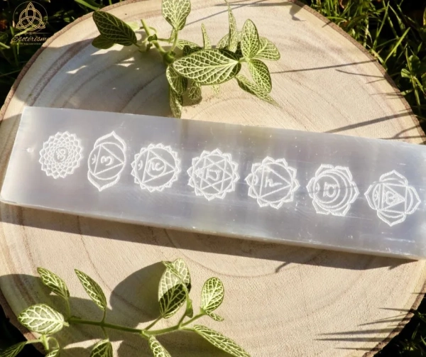 plaque en sélénite 7 chakras A+-esotérisme by william-wood