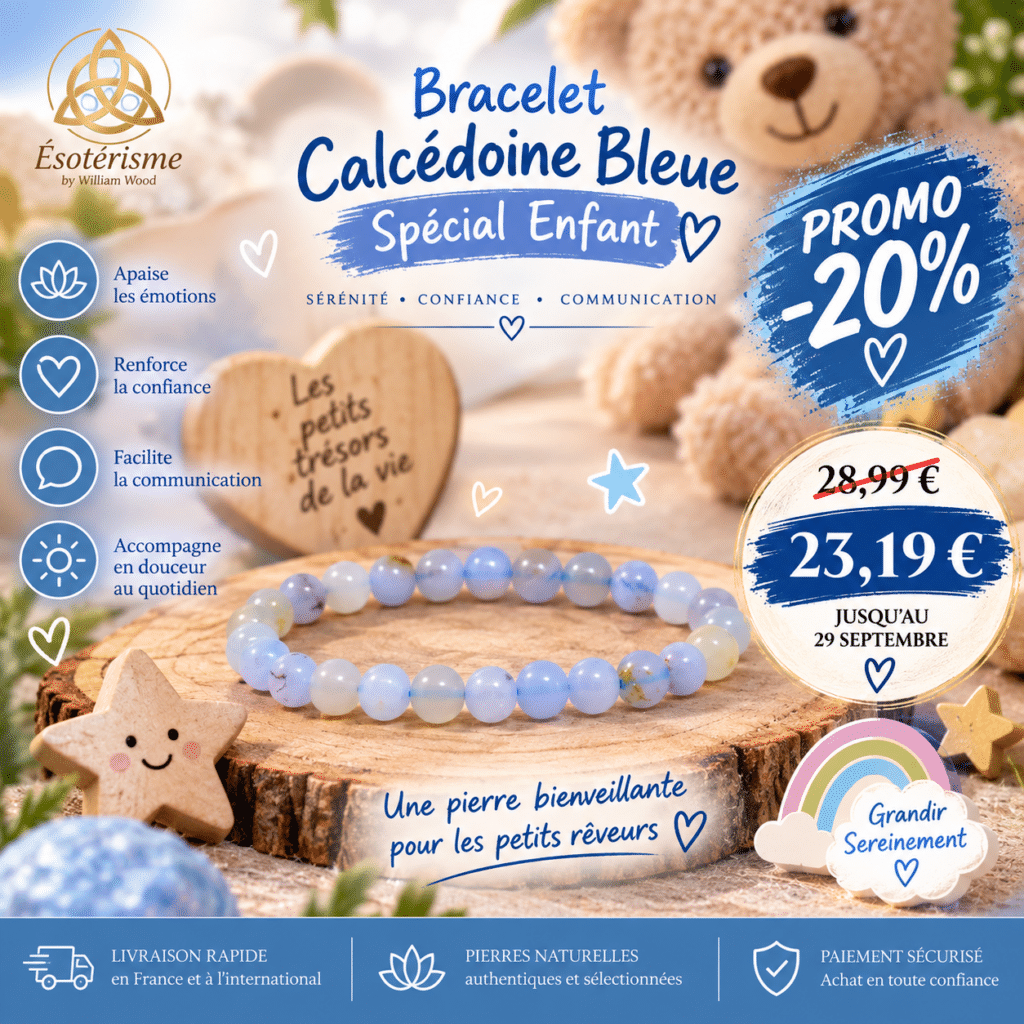 Bracelet Calcédoine Bleue Enfant