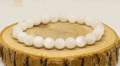 Bracelet boule 08mm Sélénite du Maroc AA