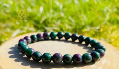 Bracelet boule Rubis sur Fuschite 