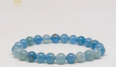 Bracelet boule Calcite bleue 
