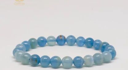 Bracelet boules 08mm Calcite bleue AA du Mexique