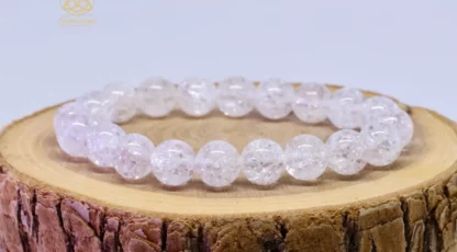 Bracelet boules 6mm Cristal de Roche Crack A pour enfant