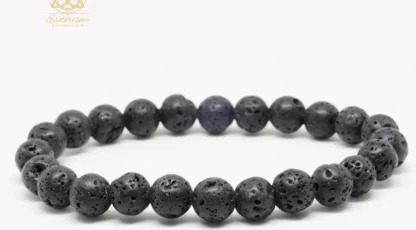 Bracelet boules 08mm pierre de lave de chine AB