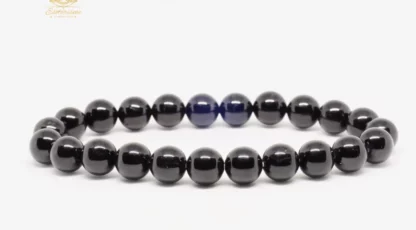 Bracelet boules 08mm Tourmaline Noire A du Brésil