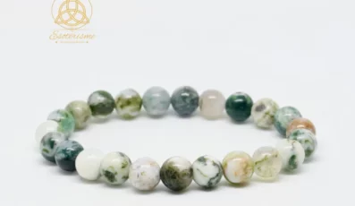 Bracelet Boule Agate Arbre 