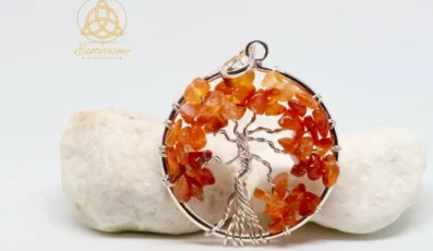 Pendentif Arbre de Vie Cornaline