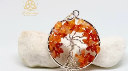 Pendentif Arbre de Vie Cornaline