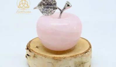 Pomme en Quartz rose