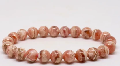 Bracelet boule  Rhodochrosite Argentine AAA d’Argentine