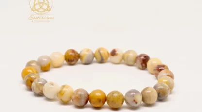 Bracelet boules 08mm Agate Crasy Lace du Mexique A (modèle 1)