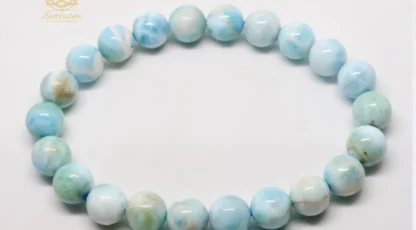 Bracelet boule 08mm Larimar A République Dominicaine