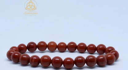 Bracelet Boule 8mm en Jaspe Rouge A d’Afrique du Sud