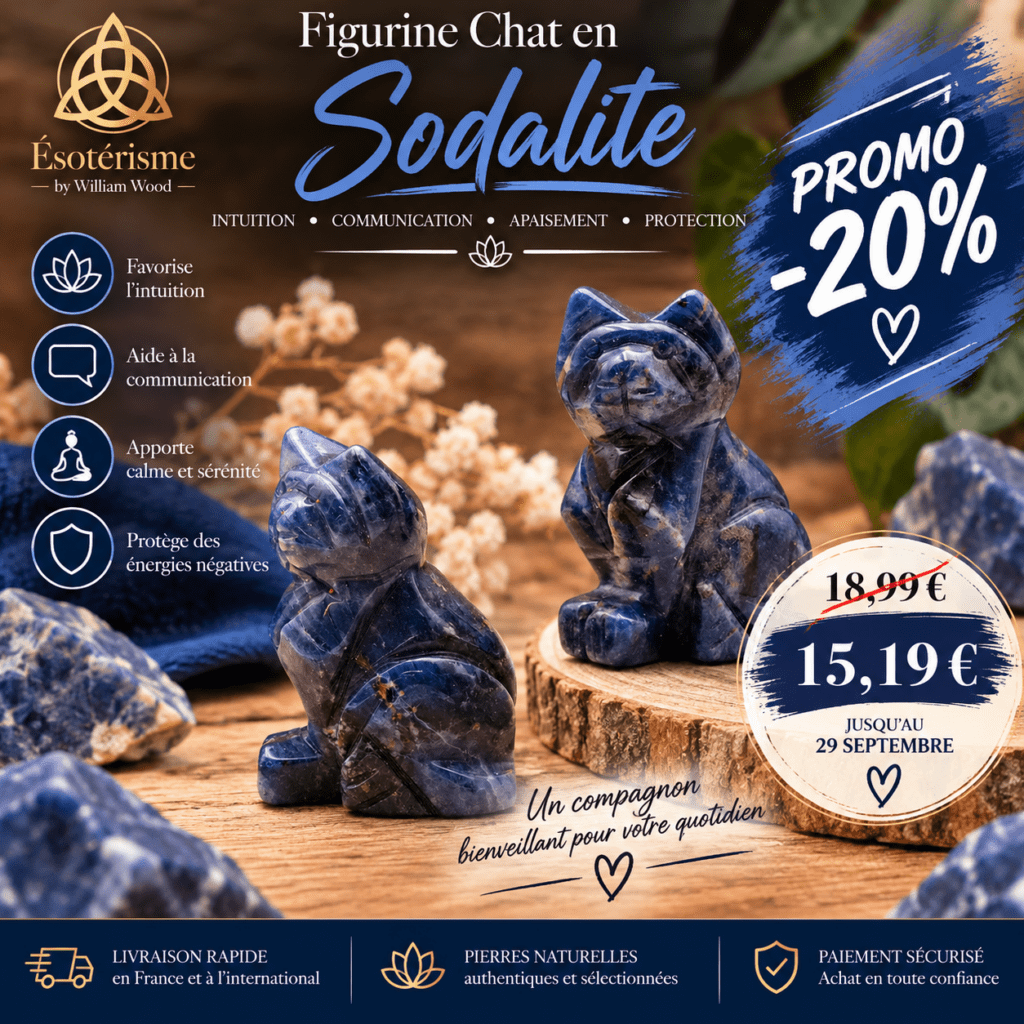 Figurine Chat Sodalite