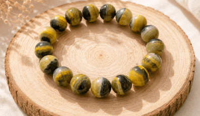 Bracelet boule Jaspe Bumblebee