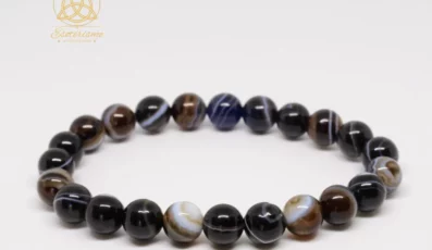 Bracelet boule agate œil