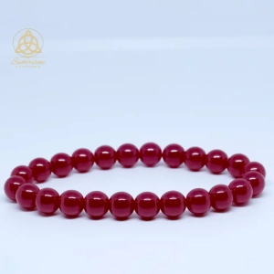 Bracelet boule Rubis chauffée