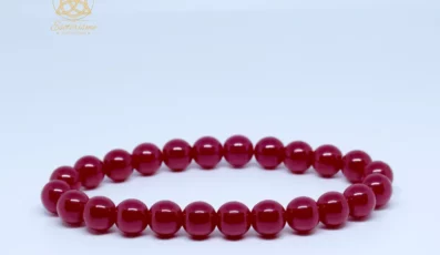 Bracelet boule Rubis chauffée